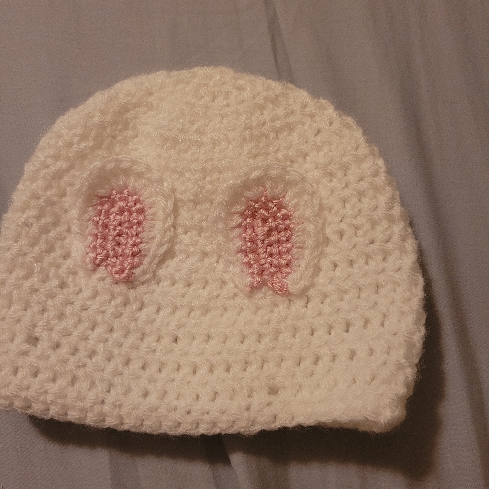 Baby bunny hat crochet beanie